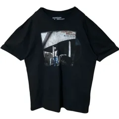 L 人物 ビッグプリント モーガンフォーレン ブラック 黒 Tシャツ レディース ユニセックス メンズ 古着 半袖 CHM