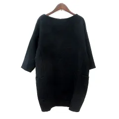 デプレ DES PRES トゥモローランド ワンピース ミニ 長袖 ウール 1 S 黒 ブラック /MN