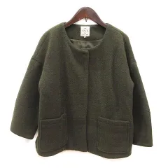 サマンサモスモス SM2 ノーカラージャケット 総裏地 F カーキ /MS