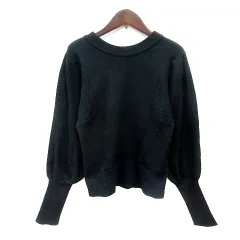 センスオブプレイス バイ アーバンリサーチ Sense of Place by Urban Research ニット セーター 長袖 リブ One M 黒 ブラック /MN