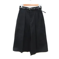 ビューティフルピープル beautiful people パンツ プリーツ 七分丈 ウエストマーク 36 黒 ブラック /MS