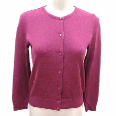 アナイ ANAYI カーディガン ニット 長袖 38 M 紫 パープル /YK