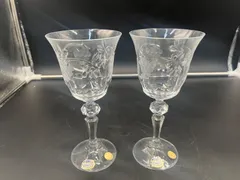 ボヘミアクリスタル ワイングラス ペア 24%PbO フルレッドクリスタル 木箱付