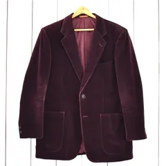 Niedieck brilliant velvet コットン92％ 2つボタン シングル ベルベットジャケット A7 / L ボルドー 袖口2つ釦 春秋冬対応 31151-48 / 6TA053 【送料無料】【中古】【メンズビジネス】202601のサムネイル