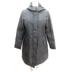 ロートレアモン LAUTREAMONT ダウンコート ジップアップ フード 総裏地 38 M 黒 ブラック /AU