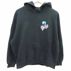 ミルクフェド MILKFED. パーカー プルオーバー スウェット プリント 長袖 L 深緑 ダークグリーン /YK