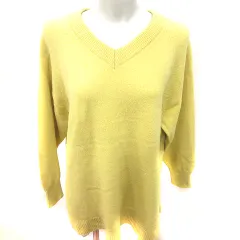 ノーリーズ Nolley's ニット セーター 長袖 ウール カシミヤ混 38 マスタード /RT