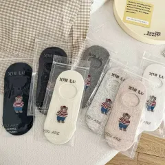 レディース 靴下 クマ キャラクター カバーソックス 10足