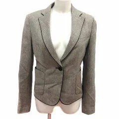 ダナキャランニューヨーク DKNY テーラードジャケット 総裏地 ウール 6 M ベージュ /YK