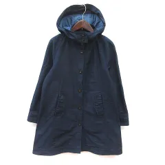 ジャンニ ロ ジュディチェ GIANNI LO GIUDICE コート フード 36 紺 ネイビー /MS