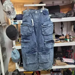 ZARA ザラ ウォッシュ デニム カーゴ ワイド パンツ (未使用)