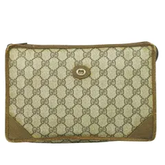 本物 グッチ GUCCI オールドグッチ GGスプリーム クラッチバッグ セカンドバッグ ベージュ バッグ 中古・