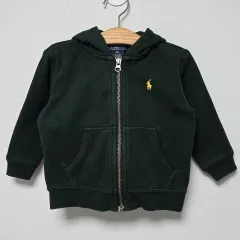 アウター ベイビー 18m ポロ ラルフローレン フードジップアップ 緑色 キッズ