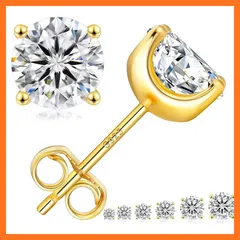 【新品】 KRKC モアッサナイトピアス 計0.6/1.0/1.2/1.6/2.0/3.0カラット シルバー925 金属アレルギー対応 レディース/メンズ 一粒ピアス ダイヤモンド モアサナイト スタッドピアス 両耳用 誕生日ギフト 母の日プレゼント ギフ 0