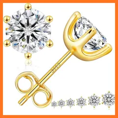 【新品】 KRKC モアッサナイトピアス 計0.6/1.0/1.2/1.6/2.0/3.0カラット シルバー925 金属アレルギー対応 レディース/メンズ 一粒ピアス ダイヤモンド モアサナイト スタッドピアス 両耳用 誕生日ギフト 母の日プレゼント ギフ 0