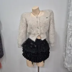 ラコステ モヘア カーディガン アイボリー