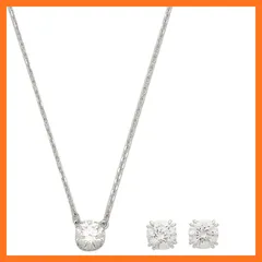 【新品】 [スワロフスキー]ネックレス アクセサリー ピアス アクセサリー コンステラセット シルバー ホワイト レディース SWAROVSKI 5647663 [並行輸入品] 0