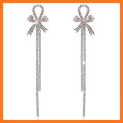 【新品】 レディース ロング ピアス 人気 シルバー 揺れる タッセルピアス パーティーウェディング ジュエリーアクセサリー 0