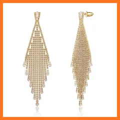 【新品】 Richapex ピアス 18金 レディース 人気 金属アレルギー対応イヤリング ゆれる 揺れる ロング キラキラ パーティー アクセサリー 1