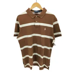 ポロバイラルフローレン Polo by RALPH LAUREN CUSTOM FIT ポニー 刺繍 ボーダー ポロ シャツ メンズ import：XL 