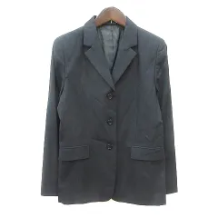 イネド INED テーラードジャケット シングル 総裏地 ウール 3 L グレー /MN