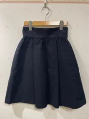 BURBERRY BLUE LABEL フレアスカート ネイビー 36 ウール混