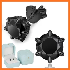 【新品】 KRKC モアサナイト ピアス:計0.6-3.0 カラット S925スターリングシルバー レディース ピアス 人工ダイヤモンド シンプル 普段使い エレガント 人気 金属アレルギー対応 誕生日 ボックス付き シルバー/ゴールド/ブラック 1