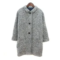 トゥモローランドコレクション TOMORROWLAND collection ステンカラーコート シングル 総裏地 ウール 36 S 紺 ネイビー /MN