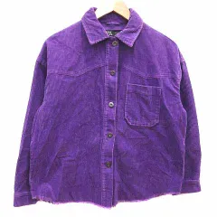 ザラ ZARA ジャケット ブルゾン コーデュロイ 長袖 S 紫 パープル /YK