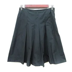 23区 オンワード樫山 フレアスカート ひざ丈 36 S 黒 ブラック /YI