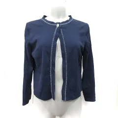 ジュディコレクション JUDY COLLECTION カーディガン ニット 長袖 40 L 紺 ネイビー /YI