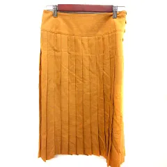 サマンサモスモス SM2 スカート プリーツ ロング ウール L マスタード /RT