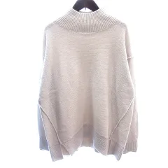 ニコアンド Niko and.. ニット セーター ハイネック 長袖 M ライトベージュ /AU