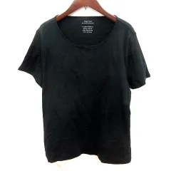 23区 オンワード樫山 ニット カットソー Uネック 半袖 46 黒 ブラック /RT