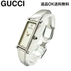 【返品OK】新品電池交換済み GUCCI グッチ 1500L クォーツ 1Pダイヤ シェル文字盤 シルバー アナログ 腕時計 レディース【D467901185606ミ2602】