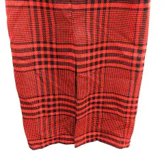 ザラ ZARA タイトスカート ロング グレンチェック XS 朱色 オレンジ /AU