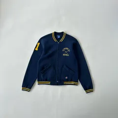 【希少90s USA製】Champion 青タグ ボタスタ 豪華プリント ネイビー