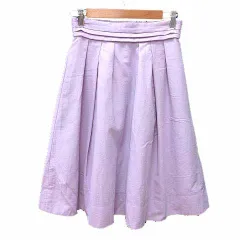 ロペピクニック ROPE Picnic フレアスカート ひざ丈 ナイロン 38 M 紫 ライトパープル /YK ●RY