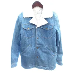 ベイフロー BAYFLOW ボアデニムジャケット Gジャン ジージャン 中綿 裏ボア 2 S 水色 ライトブルー /AU
