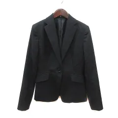 コムサイズム COMME CA ISM テーラードジャケット ウール 総裏地 L 黒 ブラック /MS