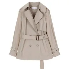 OLIVE des OLIVE オリーブ デ オリーブ シャカシャカ素材 トレンチ ショート コート