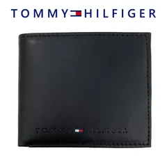【訳あり】トミーヒルフィガー 2つ折り財布 31TL25X005 BLACK s089