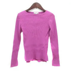 プラステ PLST ニット カットソー 長袖 リブ S 赤紫 パープル /MN