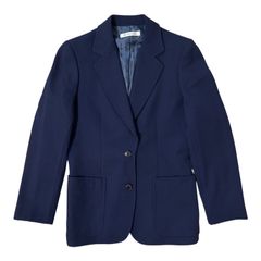 Ladies NEW YORKER レディースニューヨーカー テーラードジャケット ネイビー ウール100% 日本製 レディース 9 サイズ【Z1741】