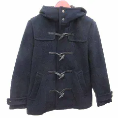 ナノユニバース nano universe ダッフルコート 総裏地 フード S 紺 ネイビー /YK