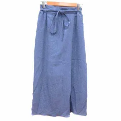 アメリカンホリック AMERICAN HOLIC タイトスカート ロング マキシ ウエストマーク M 青 ブルー /YK ●RY