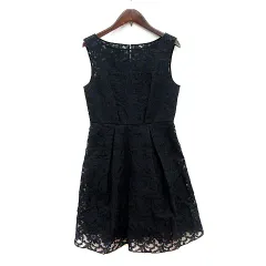 ジルスチュアート JILL STUART ワンピース ミニ レース ノースリーブ 2 M 紺 ネイビー /MN