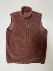 無印良品 フリース ベスト ブラウン L