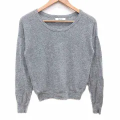 ドゥドゥ DOUDOU ニット カットソー 長袖 F グレー /YK