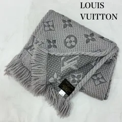ルイヴィトン M74742 エシャルプ ロゴマニア グリペルル ウール シルク フリンジ マフラー レディース - ISItems【USED】【古着】【中古】50152112
